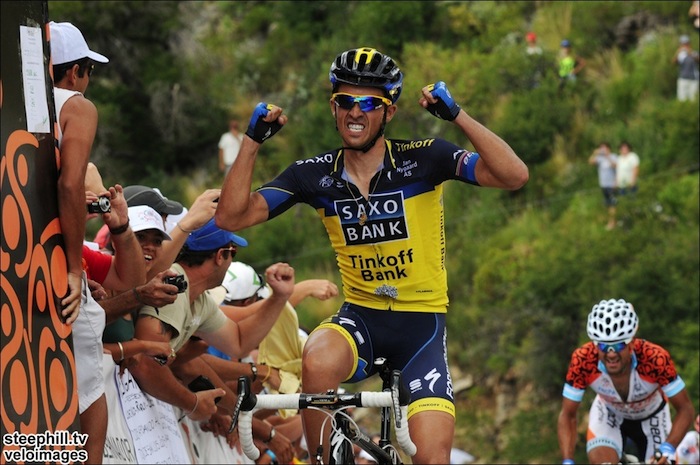Contador คว้าเสตจวินแรกของปีสำหรับทีม Saxo-Tinkoff, Diaz ตามมาติดๆ  - ภาพจาก Steephill.tv