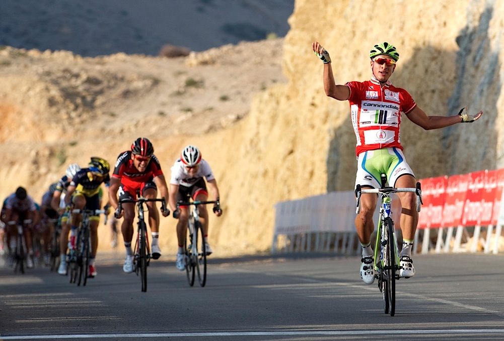 Peter Sagan (Cannondale) wins Tour of Oman Day 3 stage 3 Nakhal Fort to Wadi Dayqah Dam.© Lloyd Images..............