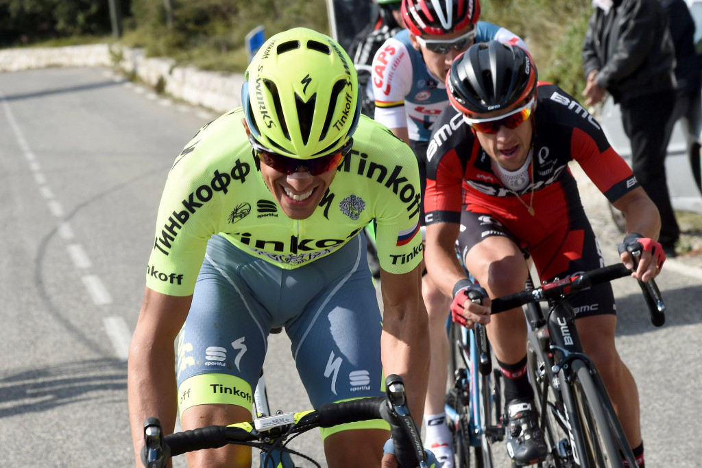 Parigi Nizza 2016 - 7a tappa Nice - Nice 141 km - 13/03/2016 - Alberto Contador (Tinkoff) - Richie Porte (BMC) - Tim Wellens (Lotto Soudal) - foto Graham Watson/BettiniPhoto©2016