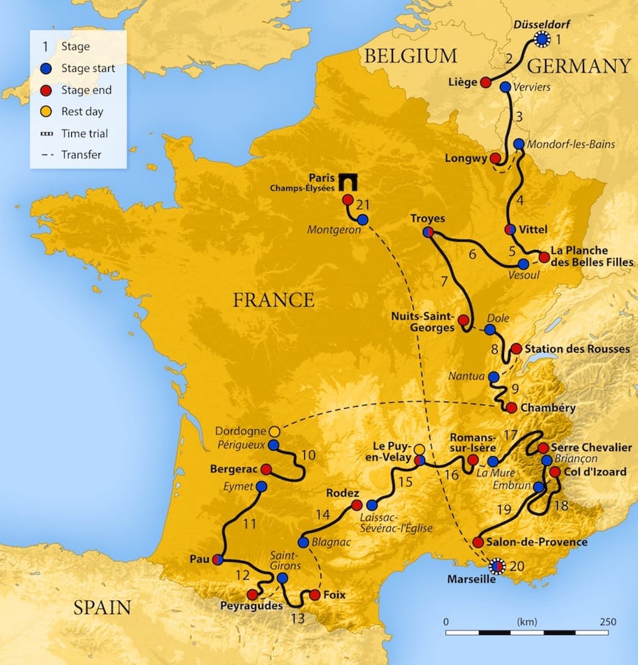 Tour de France 2017 Route Ma[